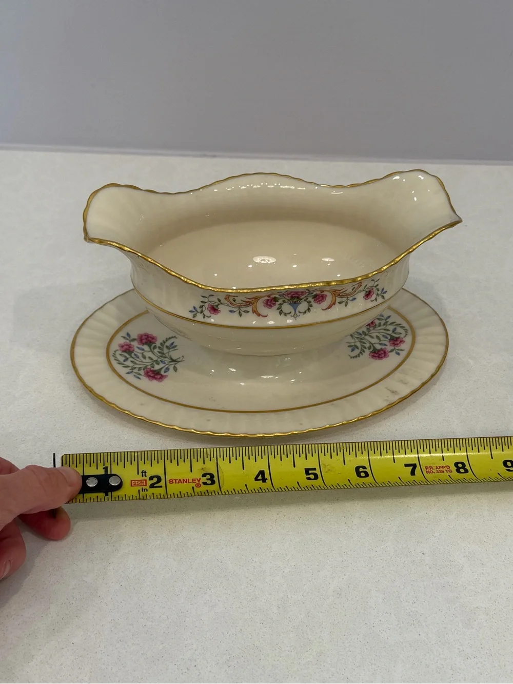 Lenox Cinderella gravy boat with underplate